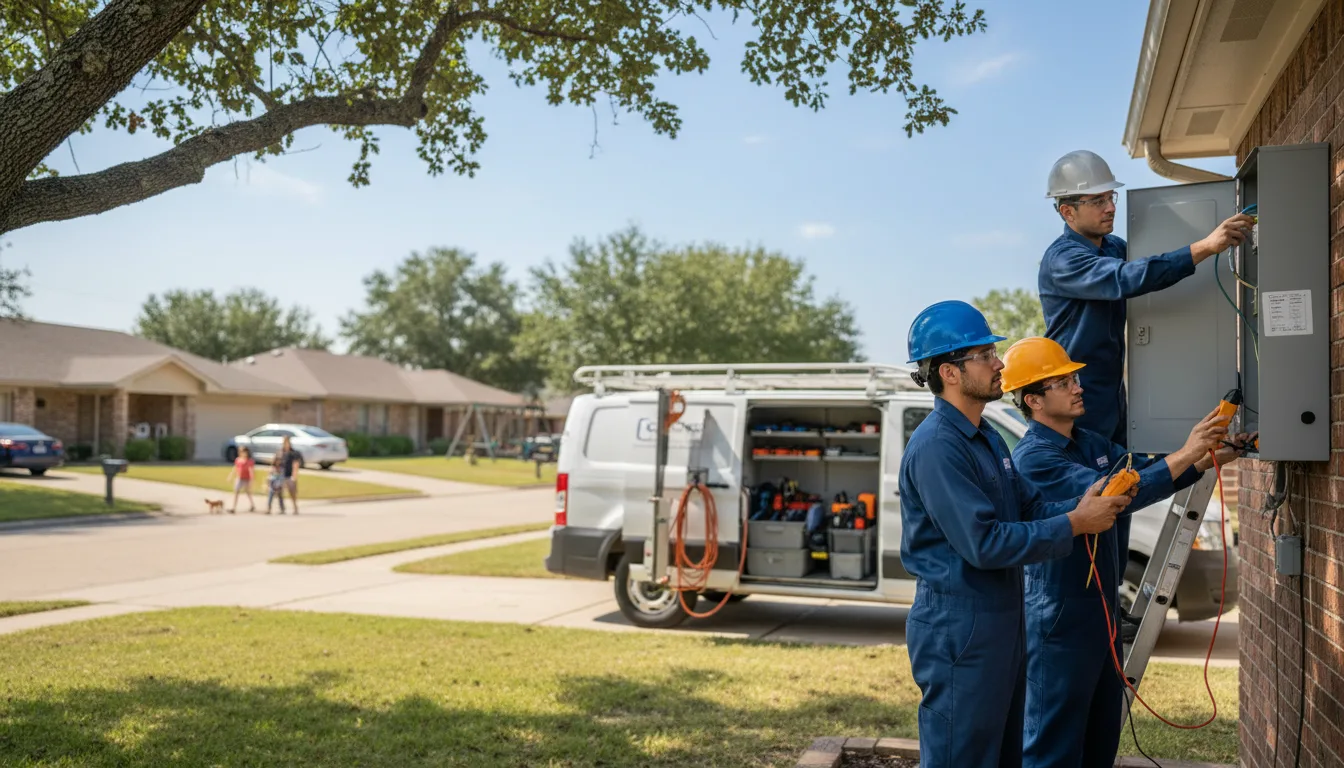 Certified electrician providing emergency electrical services in Cord, AR